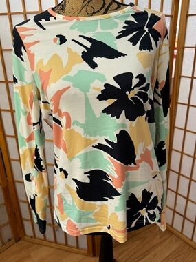 Hang Ten SPF50 Floral Long-Sleeve Tee in Navy, Mint, Coral & Cream NWOT